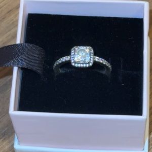 Pandora Square Silver Ring
